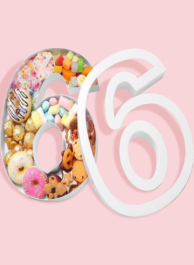 Tellingyou 11.8" 2025 Graduation Cardboard Number Shaped for Bachelorette Wedding Fillable Serving Tray Box Paper Mache with Clear Lid for Charcuterie Cupcake Anniversary Birthday(Number 6/9) - Image 1